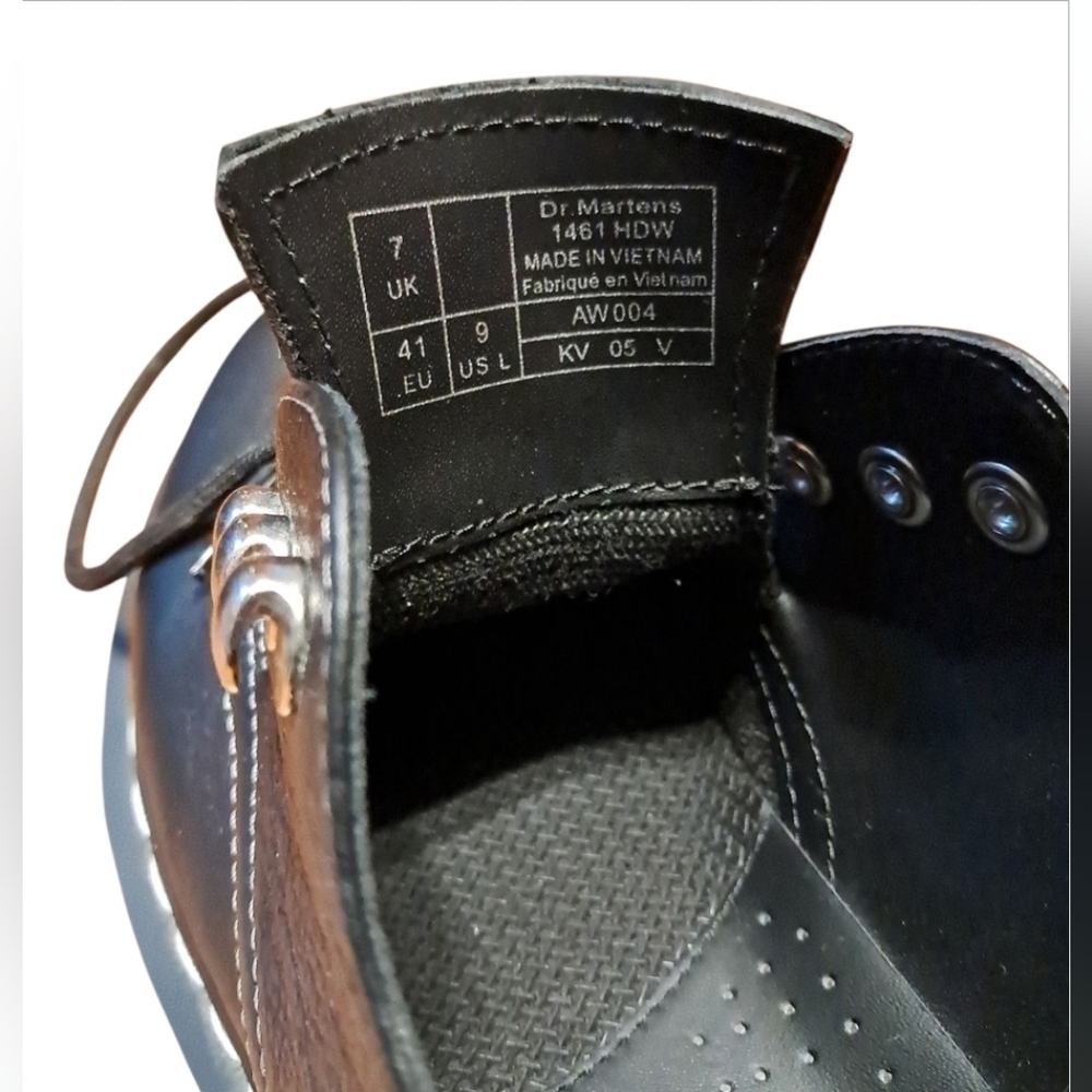 Dr. Martens 1461 Hardware Virginia Leather Shoes Womens 9 (Like New) - Picture 5 of 16